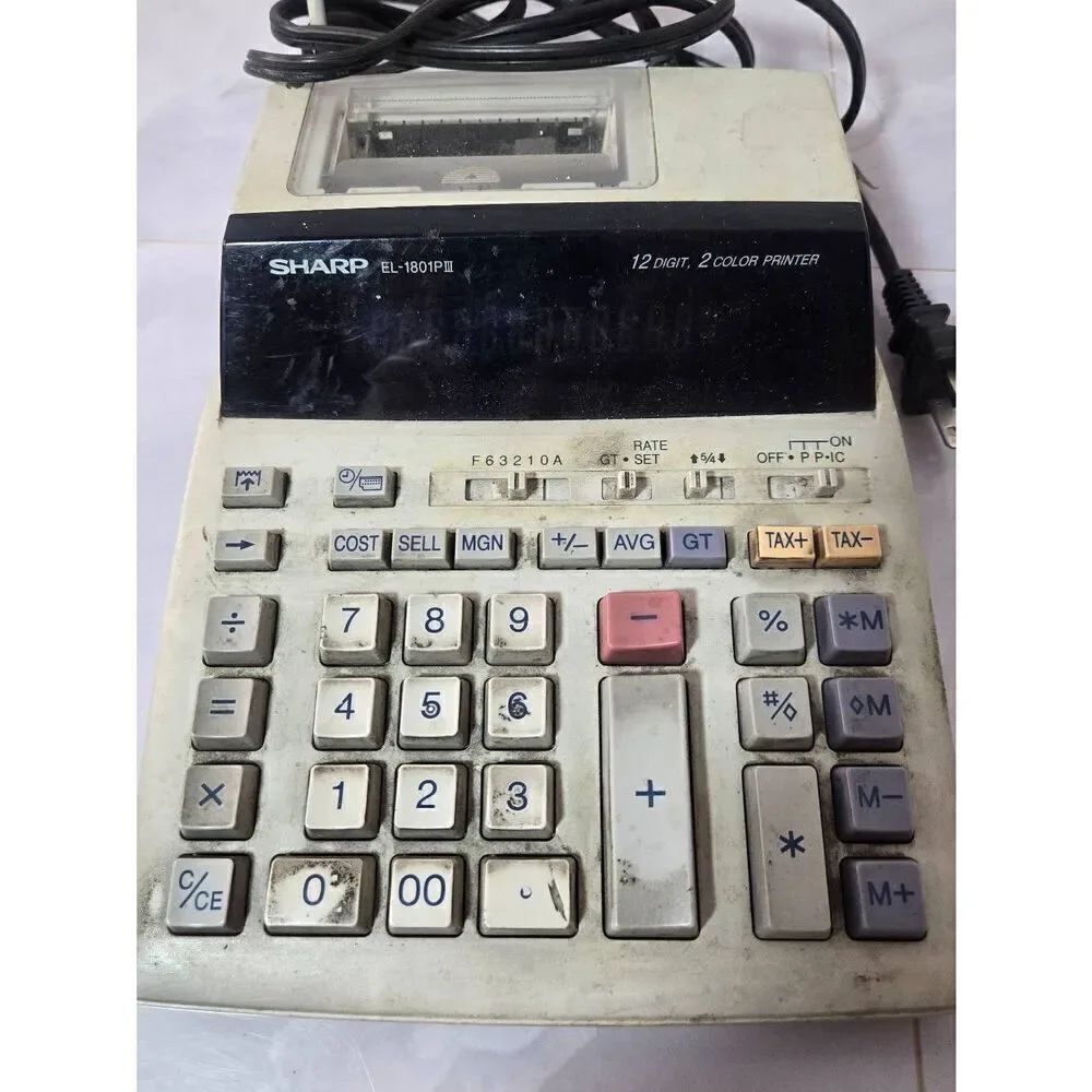 Sharp EL-1801P 12 Digit Electric Calculator - Picture 2 of 5